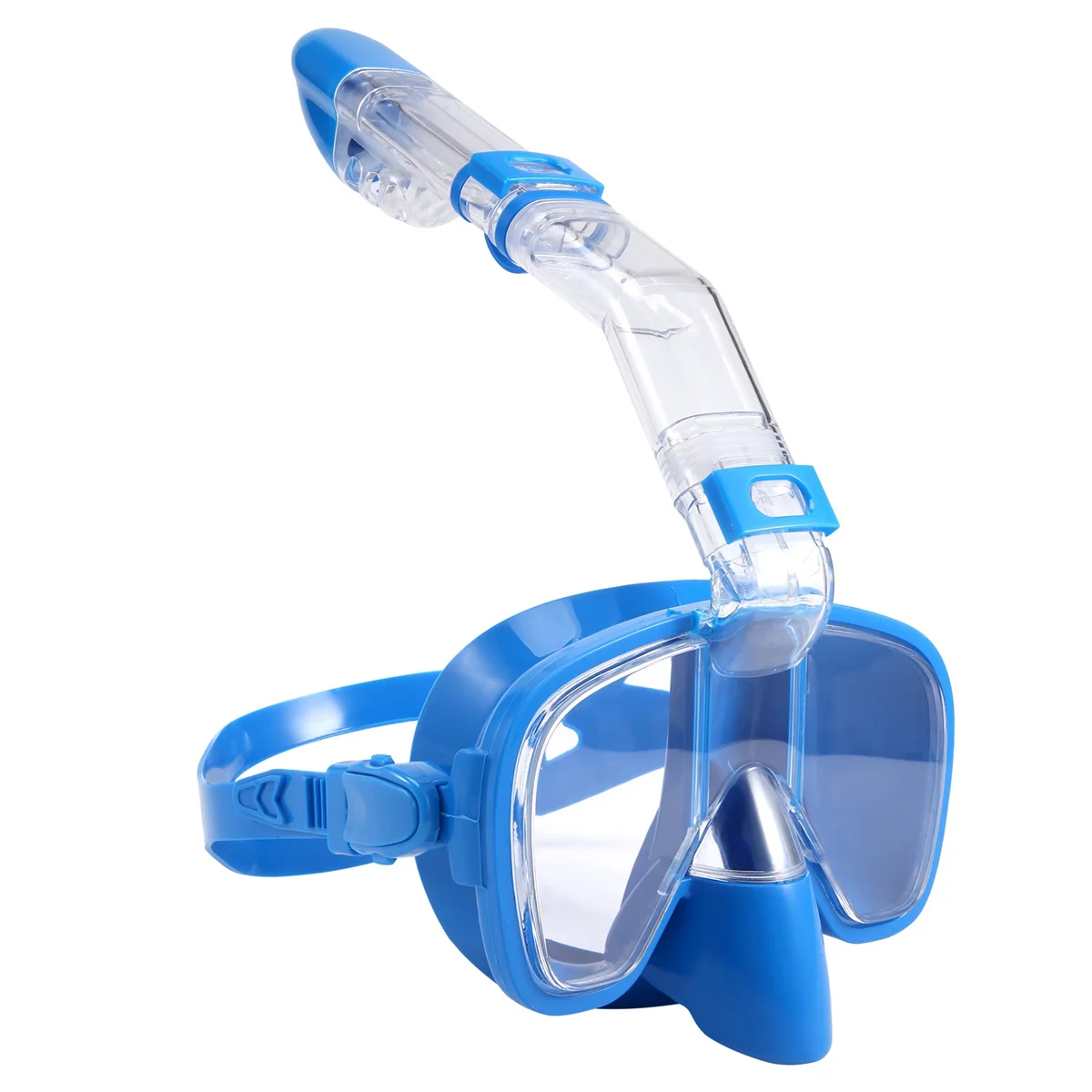 

Маска для подводного плавания Складная маска для дайвинга набор с сухой верхней системой и креплением для камеры, противотуманное профессиональное снаряжение для подводного плавания-синий