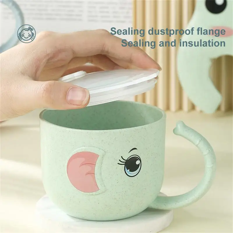 

Straw Glass Water Cup Silicone Toddler Water Bottle Outdoor Portable Cup Cartoon Sippy Children Drinking Cups Tableware Kids Cup