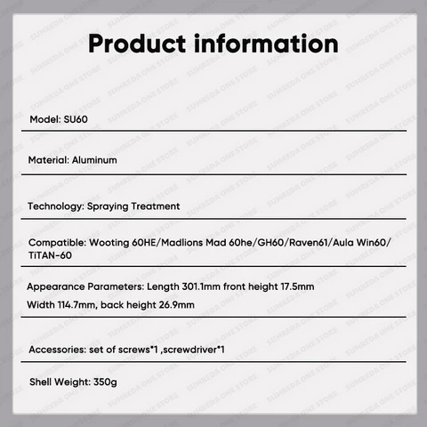 Алюминиевый корпус клавиатуры Madlions Mad 60he GH60, 60% раскладки клавиш, чехол для клавиатуры для Wooting 60HE Raven61 Aula Win60 GT60