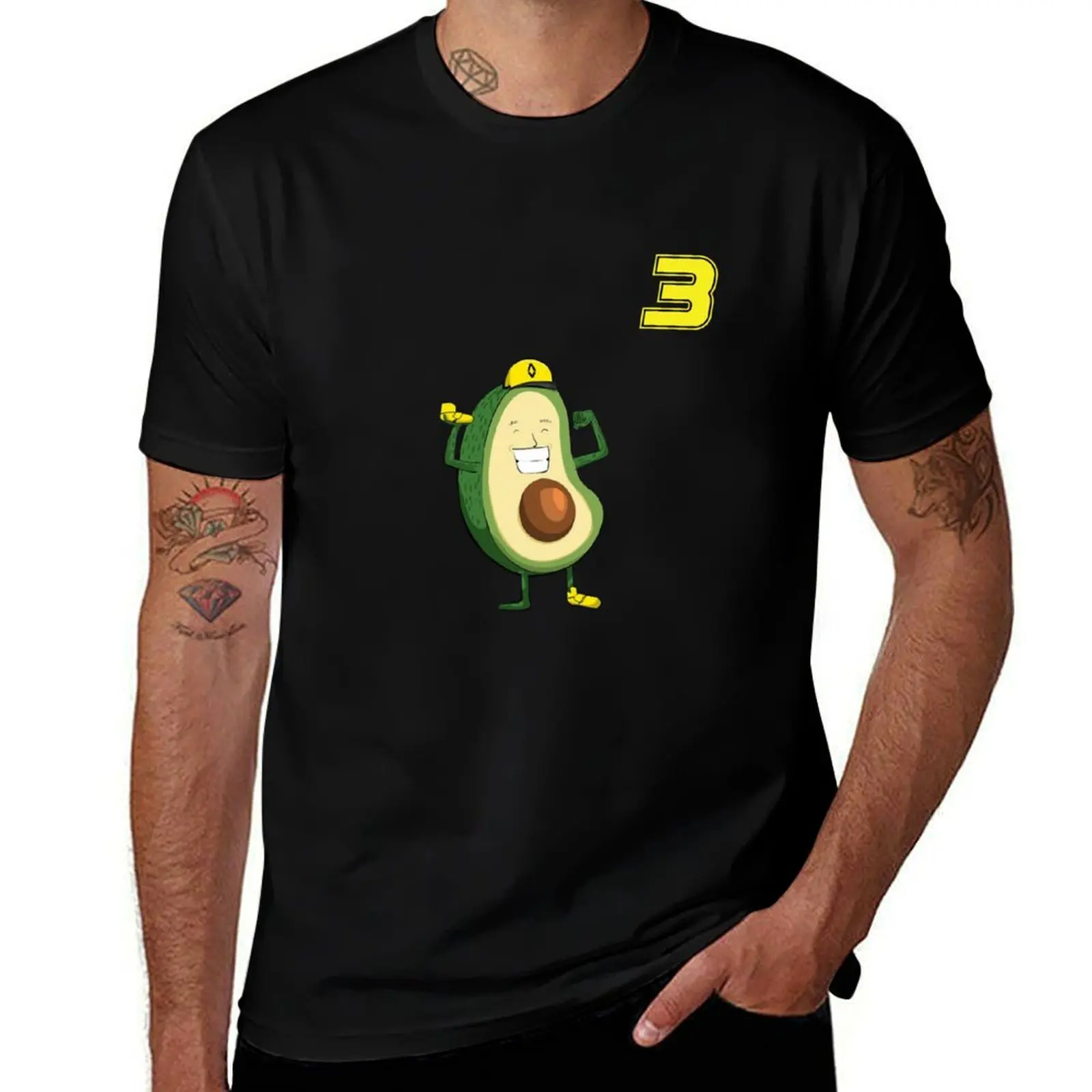 Фото Футболка Daniel Avocado (Ricciardo) с номером, повседневная футболка для повседневной носки. №1