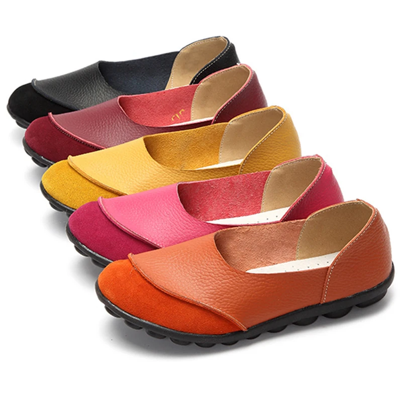 

New Plus Size 43 Women Flats Woman Loafers Candy Color Slip On Flat Shoes Cow Suede Flats Comfortable Ladies Shoes Zapatos Mujer