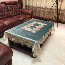 Rosa orgulhosa luxo rendas toalha de mesa ouro veludo piano toalha pavão azul sofá toalha tv gabinete capa de pano capa de mesa personalizado (4)