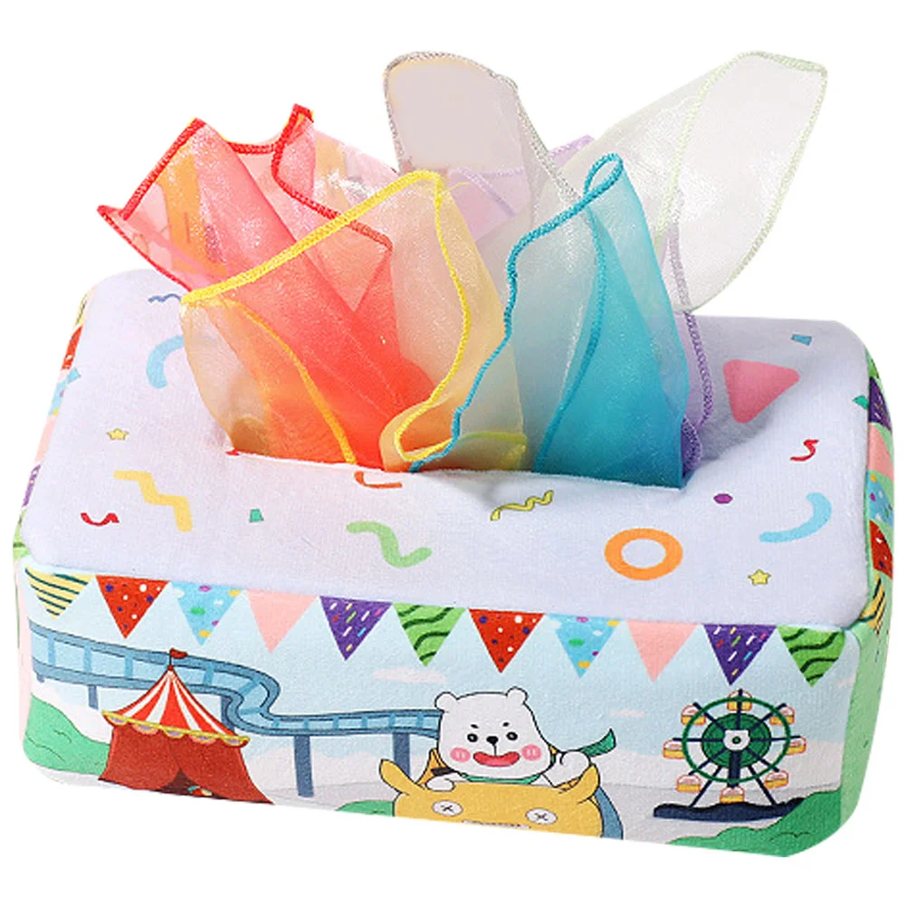 

1 Set Infant Sensory Toy Baby Tissue Box Montessori Toy Cartoon Tissue Case Toy