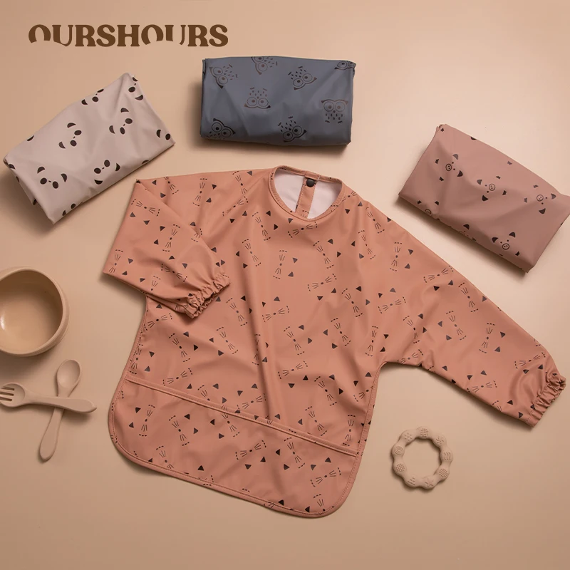 Детские нагрудники с принтом Детский фартук для еды новорожденных нагрудник