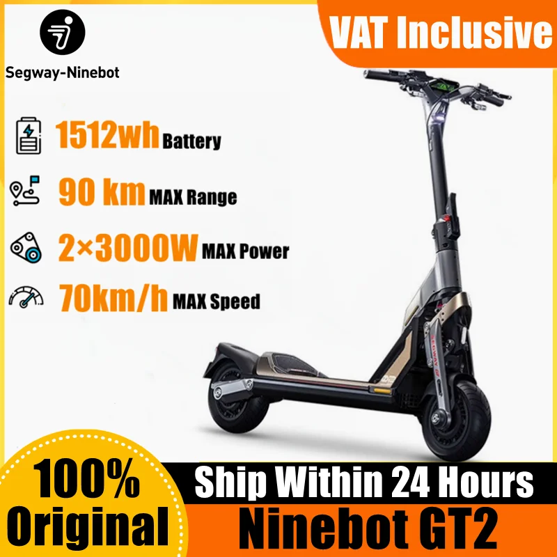 ЕС Прямой Ninebot By Segway GT2 GT2P КикСкутер 90км Дальность Умный Электрический Скутер 6000W Двойной Привод Колеса 70км/ч Суперскутер.