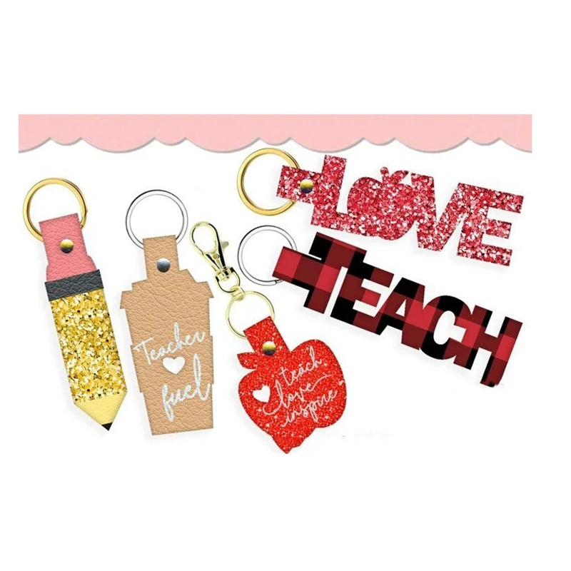 

2022 Teacher Keychains With a Yellow Red Tasse Teacher Appreciation Men Women Kids Gift