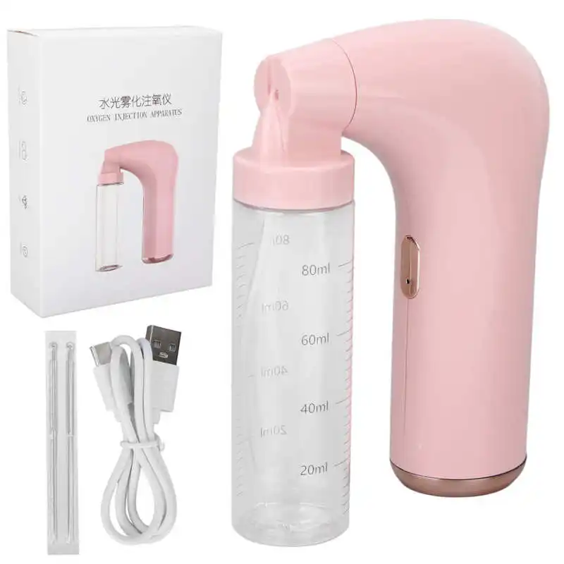 

Распылитель воды для лица, ручной распылитель тумана для лица, высокое давление, увлажнение, стимулирование впитывания, для домашнего испол...