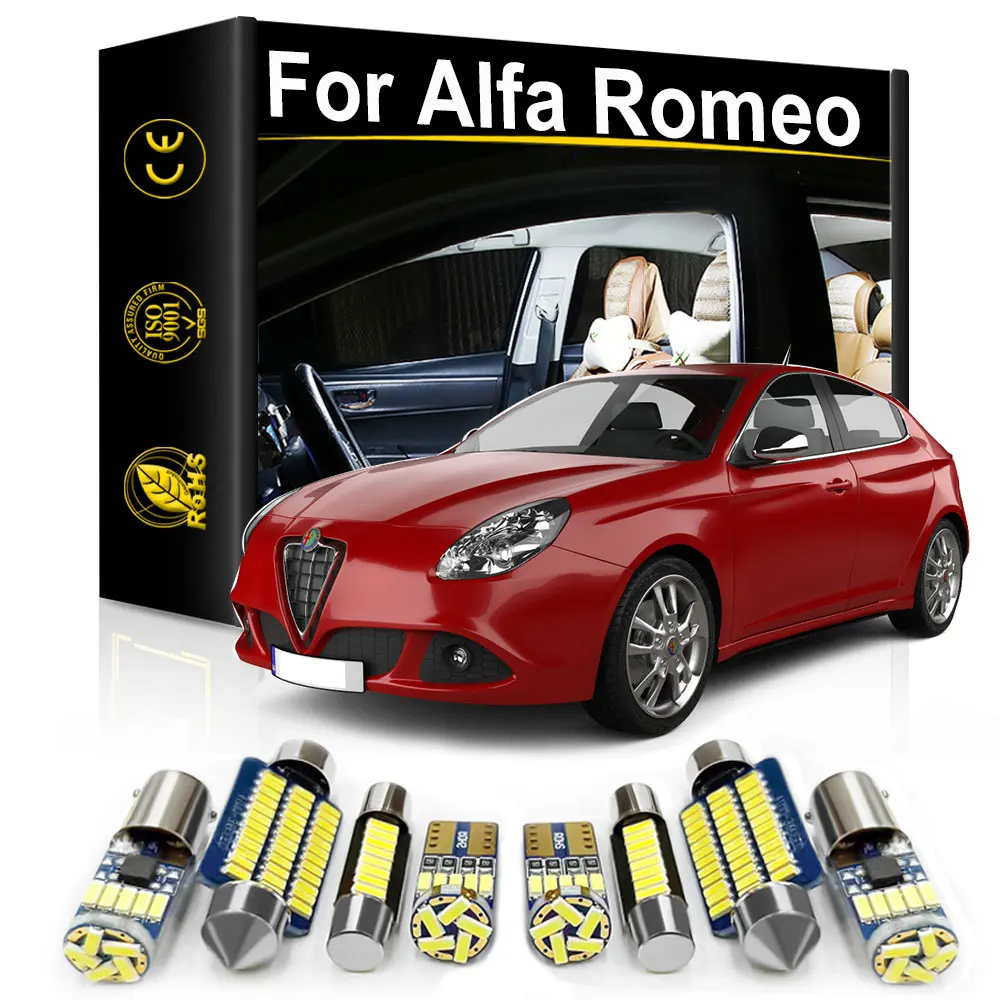 

For Alfa Romeo Giulietta Giulia 159 156 147 166 Mito Brera GT 4C Stelvio Spider 916 939 115 Canbus Interior LED Light Auto Lamp