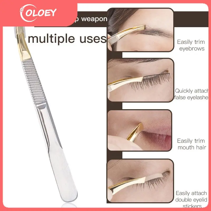 

Professional Eyebrow Tweezers Plucking eyebrows Eyelash Extensions Stainless Steel Slanted Eye Brow Clips Makeup Tools