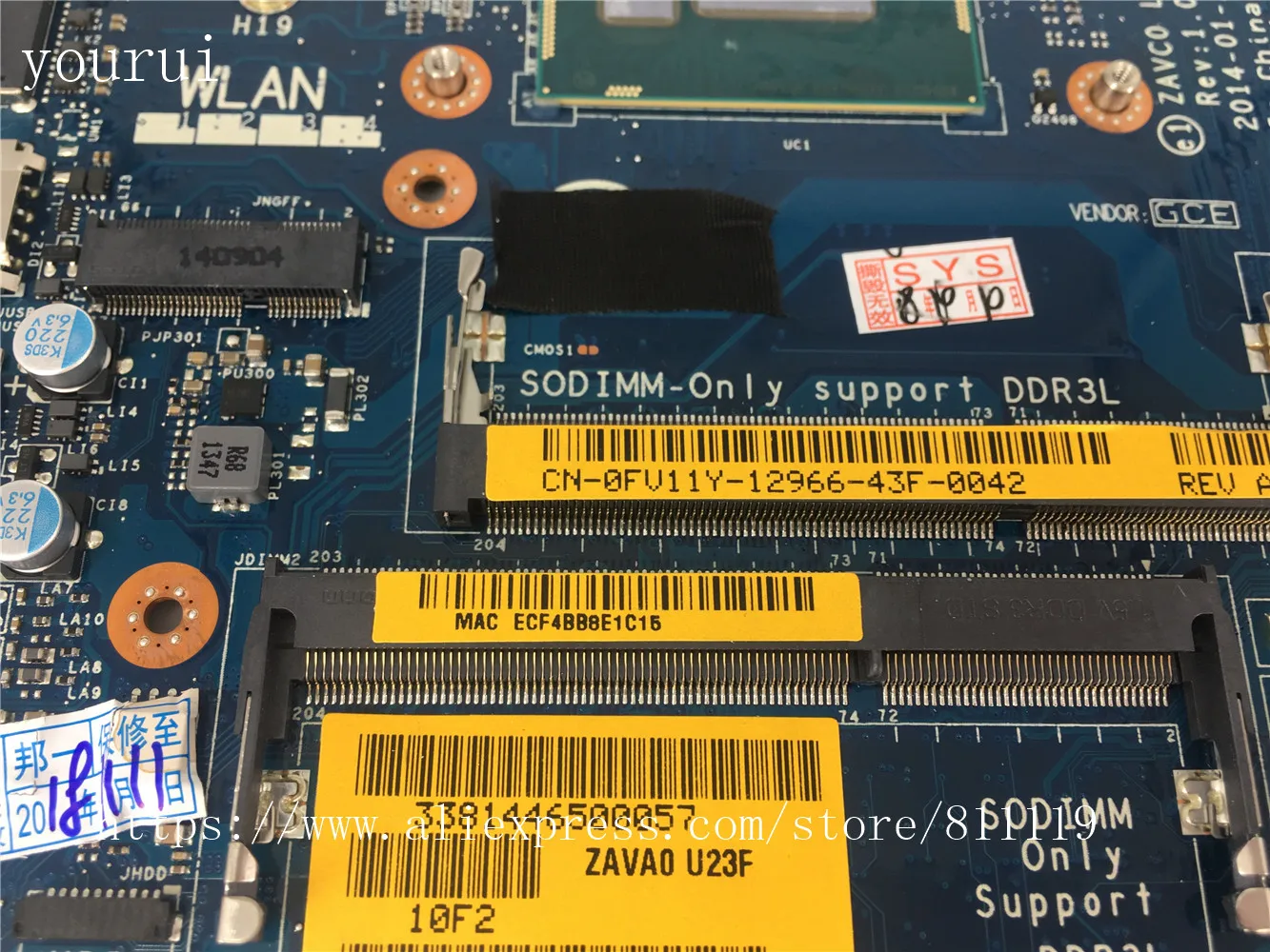 CSRZSZ CN-0FV11Y 0FV11Y FV11Y ZAVC0 LA-B012P для Dell inspiron 5547 5447 материнская плата с фотографией -