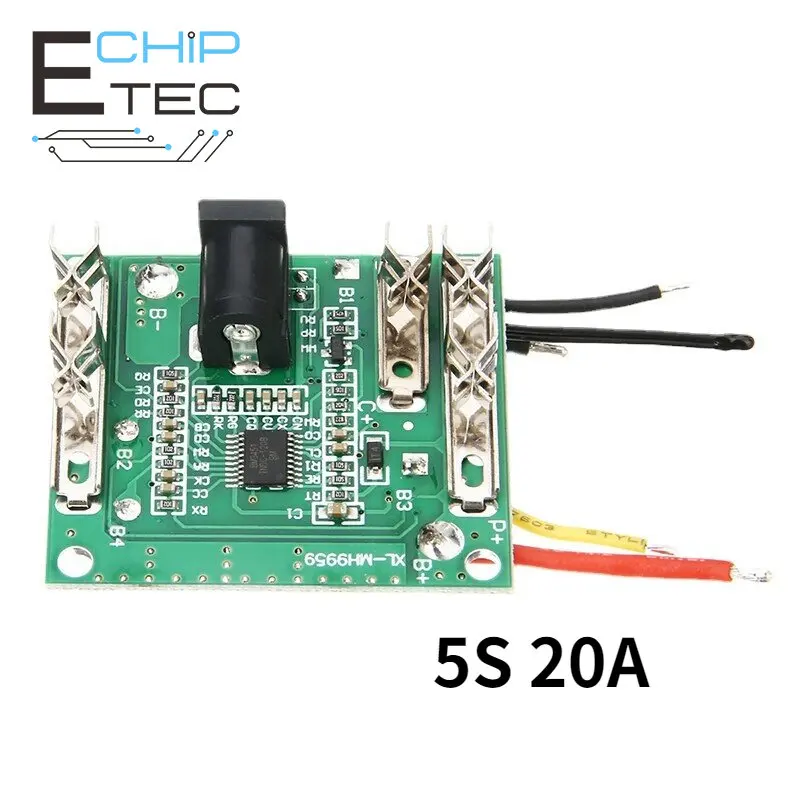

5S 18V 21V 20A Li-Ion Lithium Battery Charging Protection Board Pack Circuit BMS Module for Power Tools