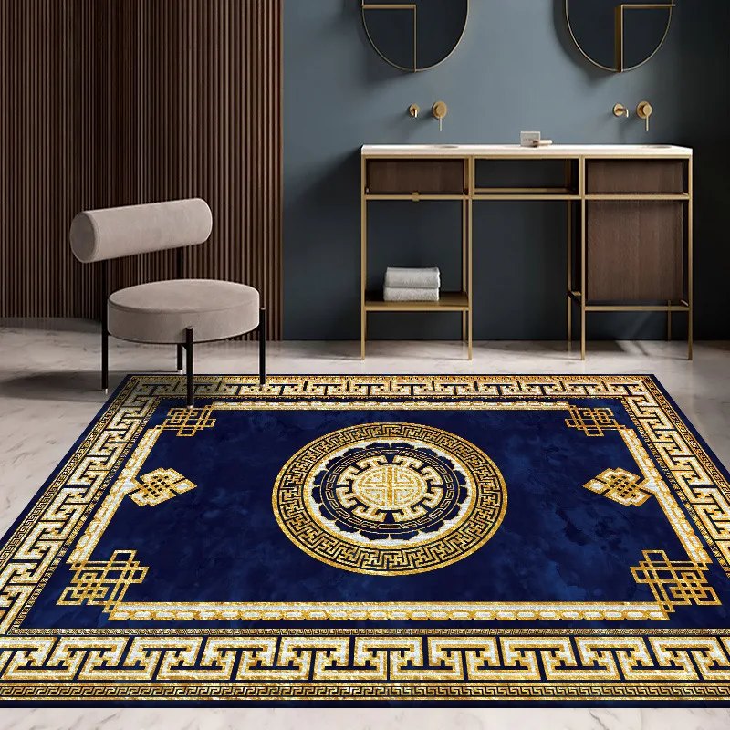 

Chinese Retro Carpet Nordic National Style Living Room Tea Table Carpets Household Persian Rug Bedroom Bedside Rugs Porch Mat