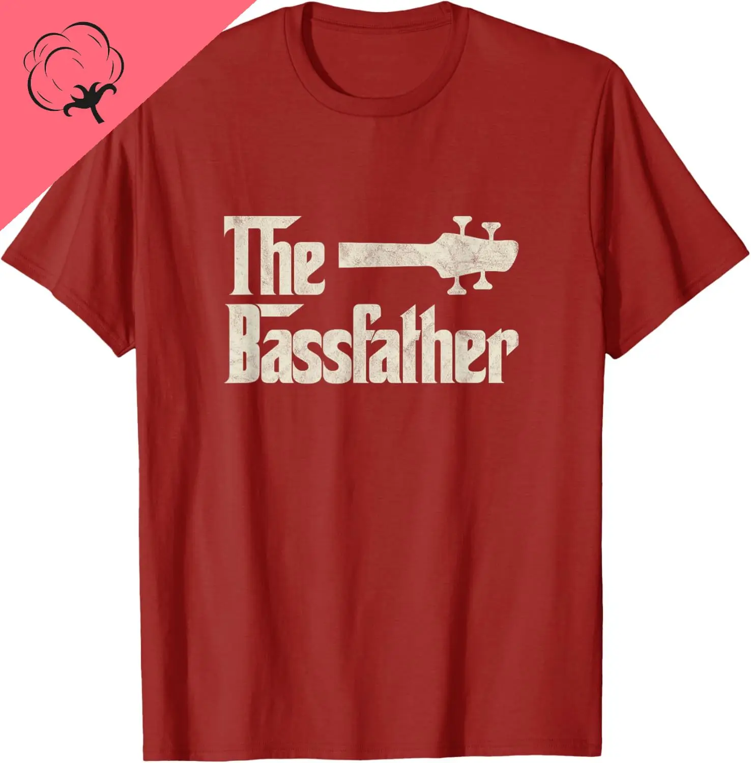 Хлопковая футболка Bassfather с принтом, оригинальный дизайн (art.: 3920c8a6363fb) - 3920c8a6363fb