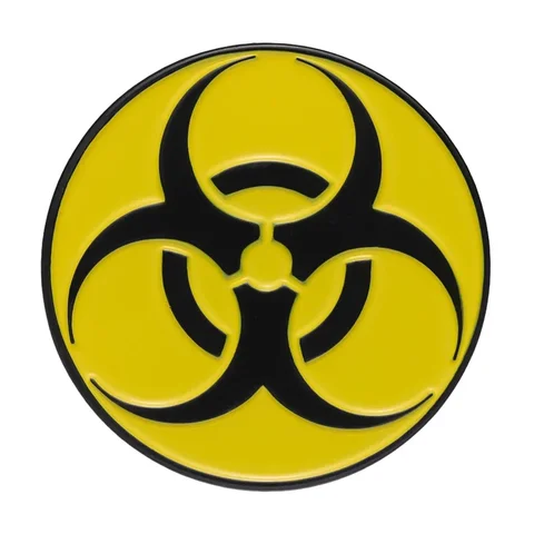 Эмалевые значки опасных символов Pin Pals