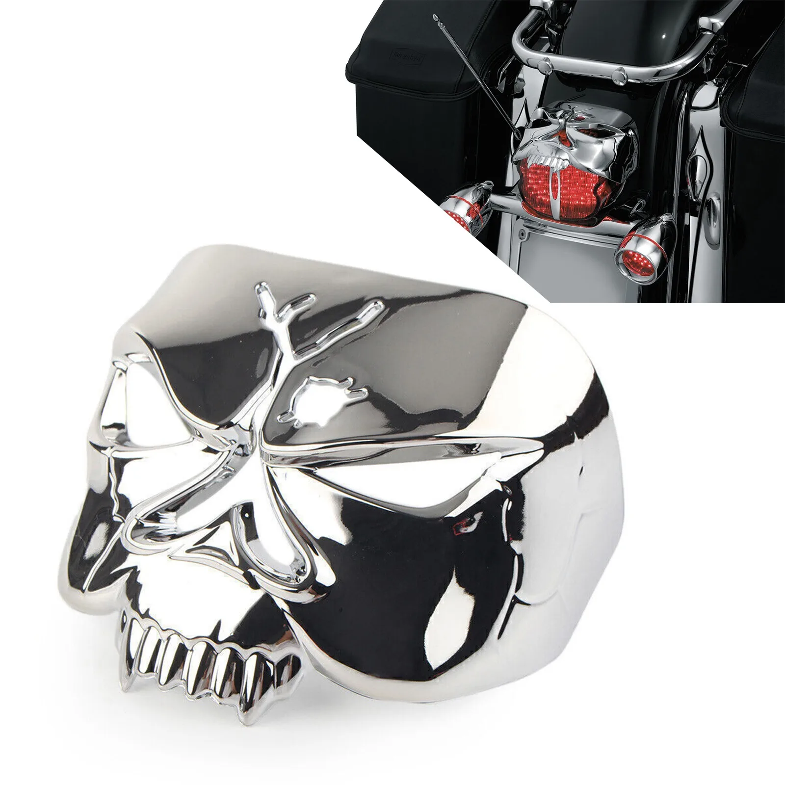 Задний фонарь для мотоцикла с черепом задний тормоз фотолампа Harley Road King Softail Dyna