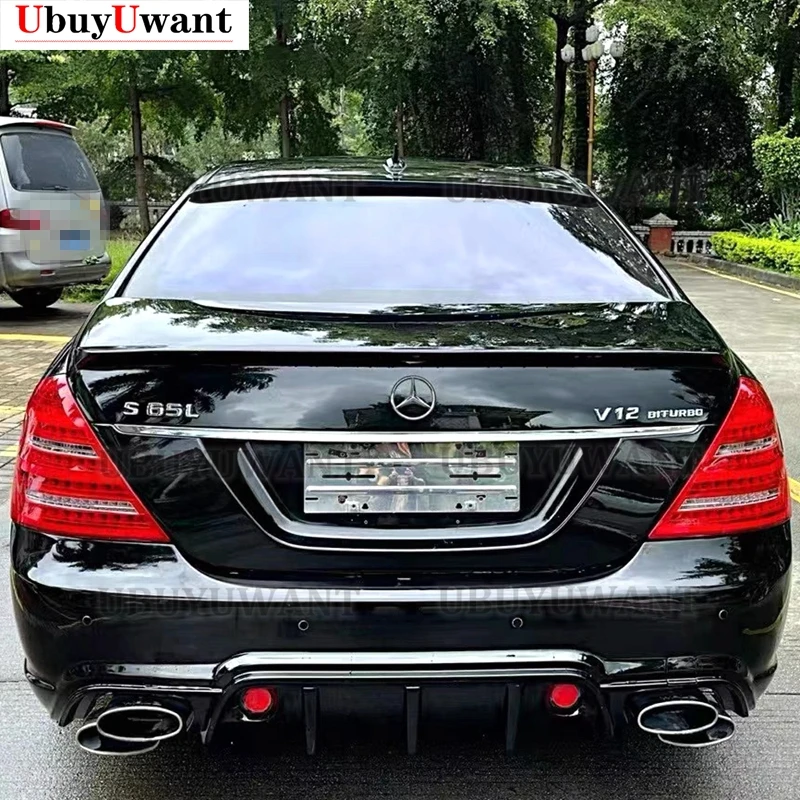 Спойлер на крышу и задний спойлер для Benz S класса W221 2007-2013 S65 высококачественный