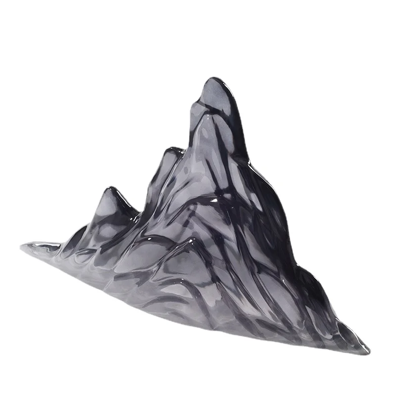 

ZL Light Luxury Blue Rockery Resin Sculpture Art Club Entrance Decoration
