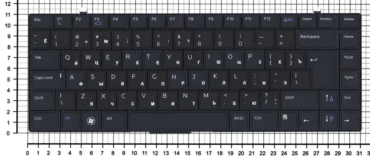 Клавиатура для Dell Studio XPS 1645 1647 1340 1640 Series p/n: NSK-DF101 черная без подсветки | Компьютеры