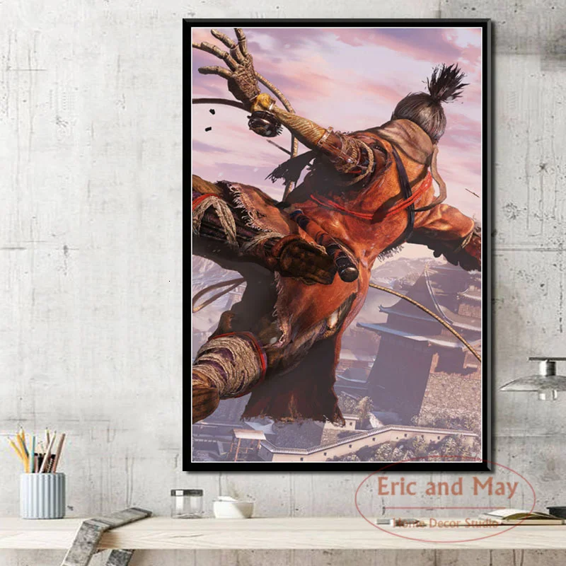 Винтажный настенный постер Sekiro Тени умирают дважды