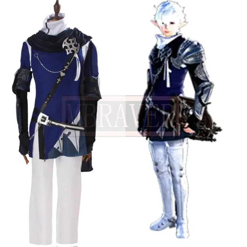 Final Fantasy XIV FF14 Alphinaud Leveilleur Косплей Костюм Рождество Хэллоуин на заказ любой размер