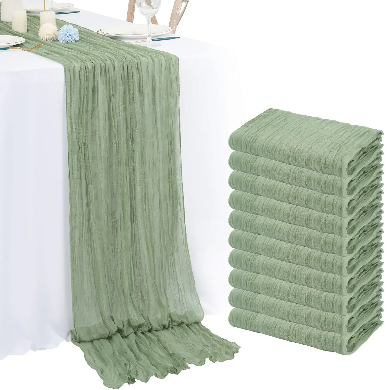 

Марлевая дорожка для стола, 10 шт., 40x275 см, полиэстер