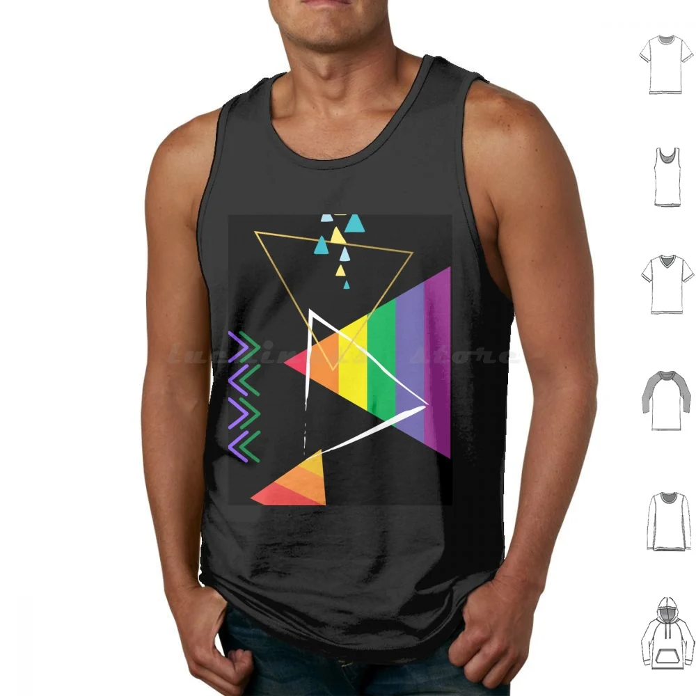 

Drifting Tank Tops Vest Sleeveless Geometry Dash Geometry Dash Line Shapes Shapes Geometric