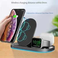 3 in 1 wireless charger stand 15w fast wireless charging station for samsung xiaomi mi huawei for iphone apple watch