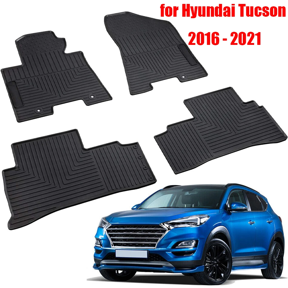 Напольный коврик для Hyundai Tucson 2016-2021 сверхпрочный резиновый передний и задний