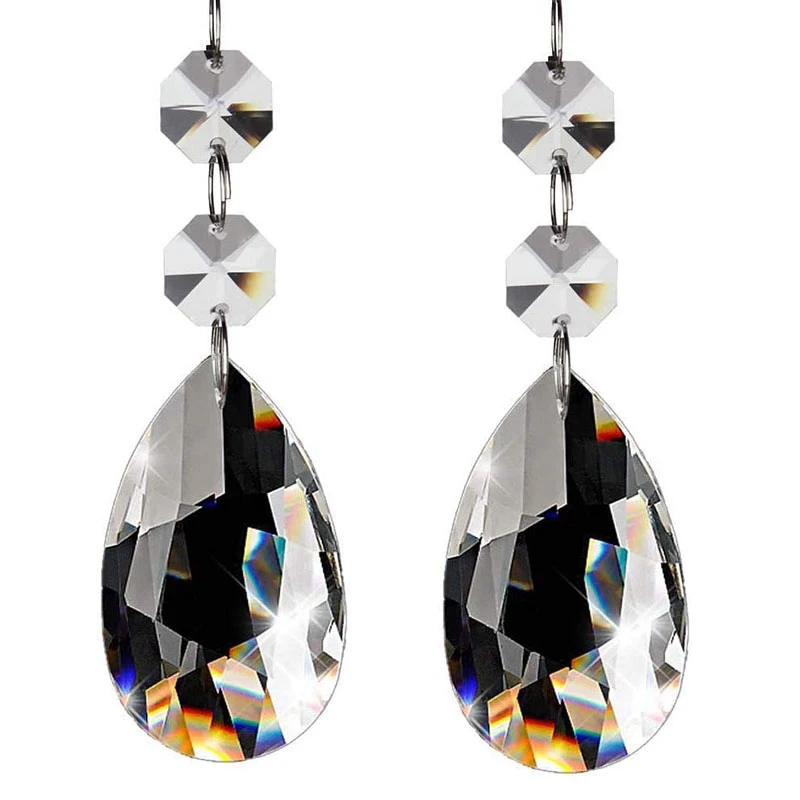

40Pcs Chandelier Crystals,Clear Teardrop Crystal Chandelier Pendants Parts Beads, Crystals For Chandeliers(50Mm,Clear)