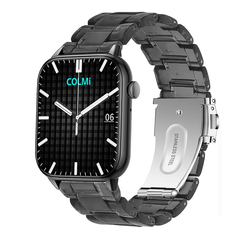 

For COLMI C60 Celar Resin Bracelets Strap For Colmi i30 i20 i10 Smart Watch Band Colmi P8 Max Plus GT SE BR P28 Plus Wrist Band