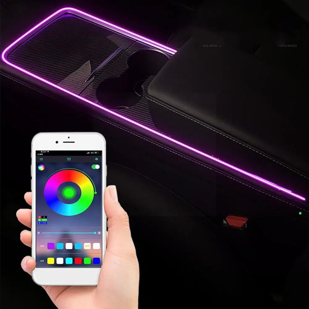 

Car Interior Neon Lights For Model 3 Model Y 2021 Accessories Car Decor Rgb Ambient Led Strip Lights With App Control J8l4