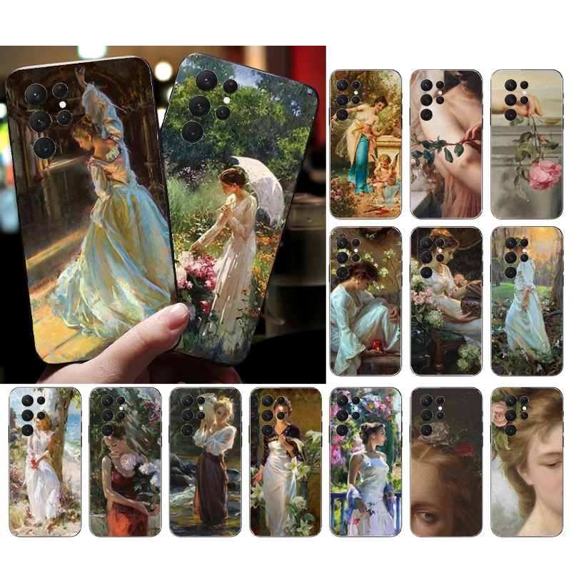 

Phone Case for Samsung Galaxy S23 S22 S21 S20 Ultra S20 S22 S21 S10 S9 Plus S10E S20FE Art Painting Sexy Beauty Woman Case