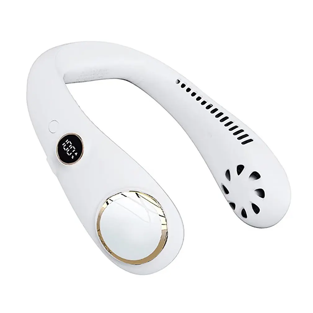 

Mini Bladeless Fan Hanging Neck Leafless Fan 360 Degree Rechargeable Wearable Fan Mute Sports Fans for Home Outdoor Portable Fan