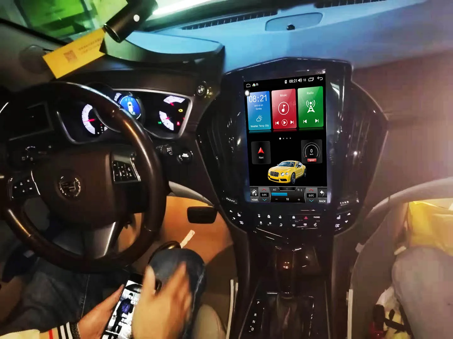 8 + 256G Android 11 8-ядерный автомобильный стерео экран для Cadillac SRX 2008 Tesla Style радио авто