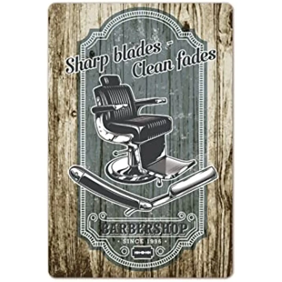 

Barbershop Poster Vintage Tin Painting Background Wall Decoration Painting Rimless hanging picture vintage decor room decor