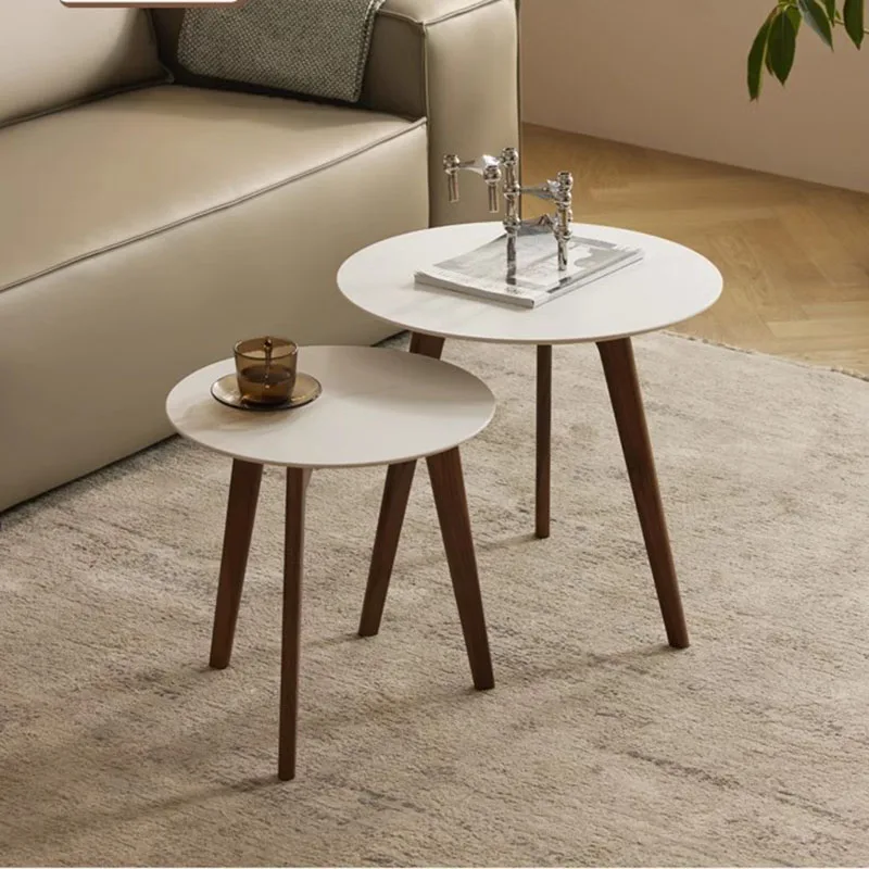 

Living Room Nordic Table Round Wooden Modern Hallway Side Tea Table Mobile Simplicity Entryways Couchtisch Home Furniture DWH
