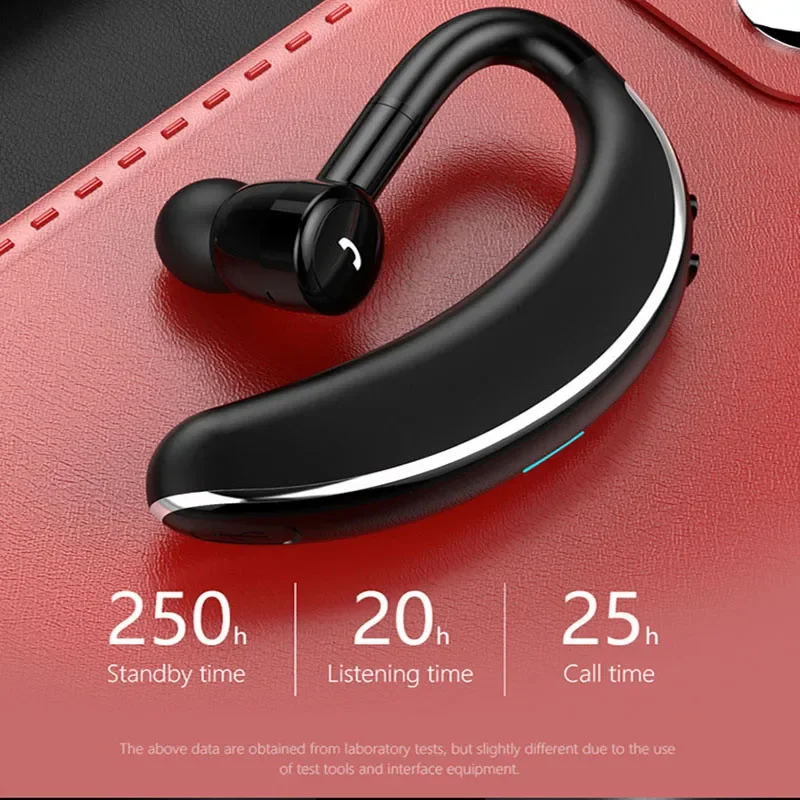Фото Беспроводные наушники Bluetooth-вкладыши с микрофоном громкой связи для вождения спортивные ушные крючки V7 с шумоподавлением регулировка громкости наушников №3