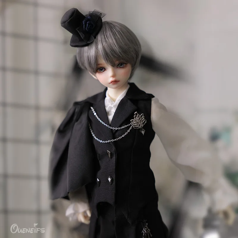 Фото BJD кукла 1/4 Heronk с Minifee новый смокинг для мальчика джентльмен гламурный с формальной шляпой модель смоляные игрушки для ShugaFairy №2