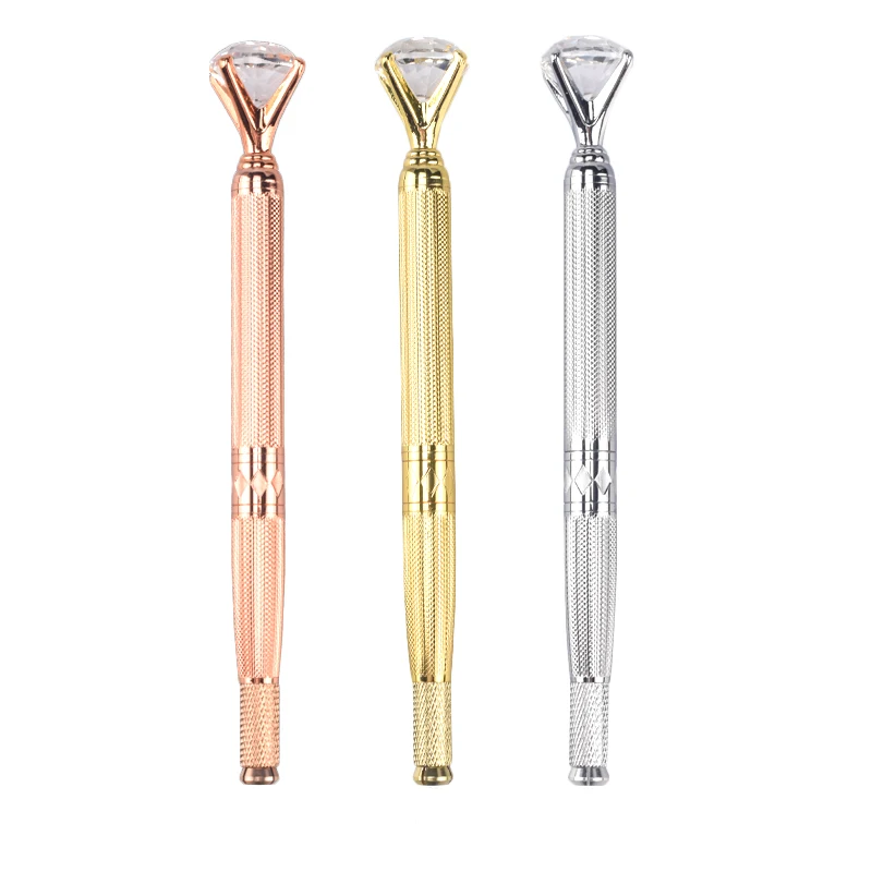 

Manual Eyebrow Tattoo Pen Microblading Tattoo Pen Permanent 3D Eyebrow Lip Embroidery Munsu Tebori With Crystal Diamond