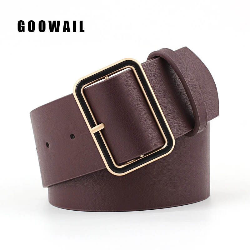 

Ремень с квадратной пряжкой Женский, модный пояс для джинсов и платьев, декоративные аксессуары, 3 цвета, 2022