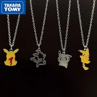 takara tomy cartoon pikachu boys cool pendant daily collocation necklace student light and cute alloy wispy necklace accessories