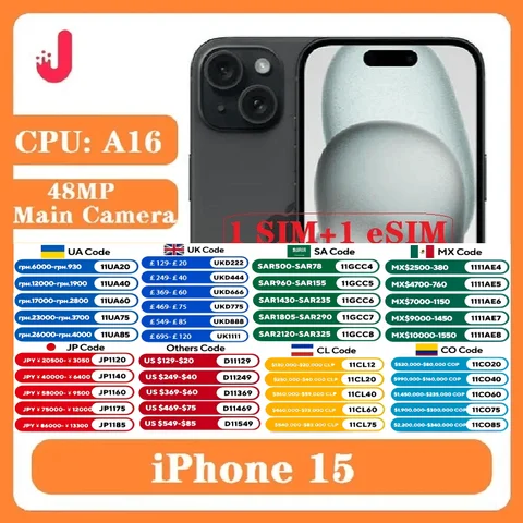 Смартфон Apple iPhone 15, 6/128ГБ, 6/256ГБ, Б/у