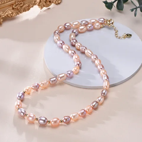 Серебряное жемчужное ожерелье HENGSHENG