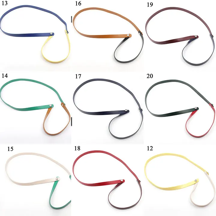 

Portable Color Matching Strap For Women Girls Simple All-match PU Leather Handle Shoulder Bag Strap Handmade Bag Belt