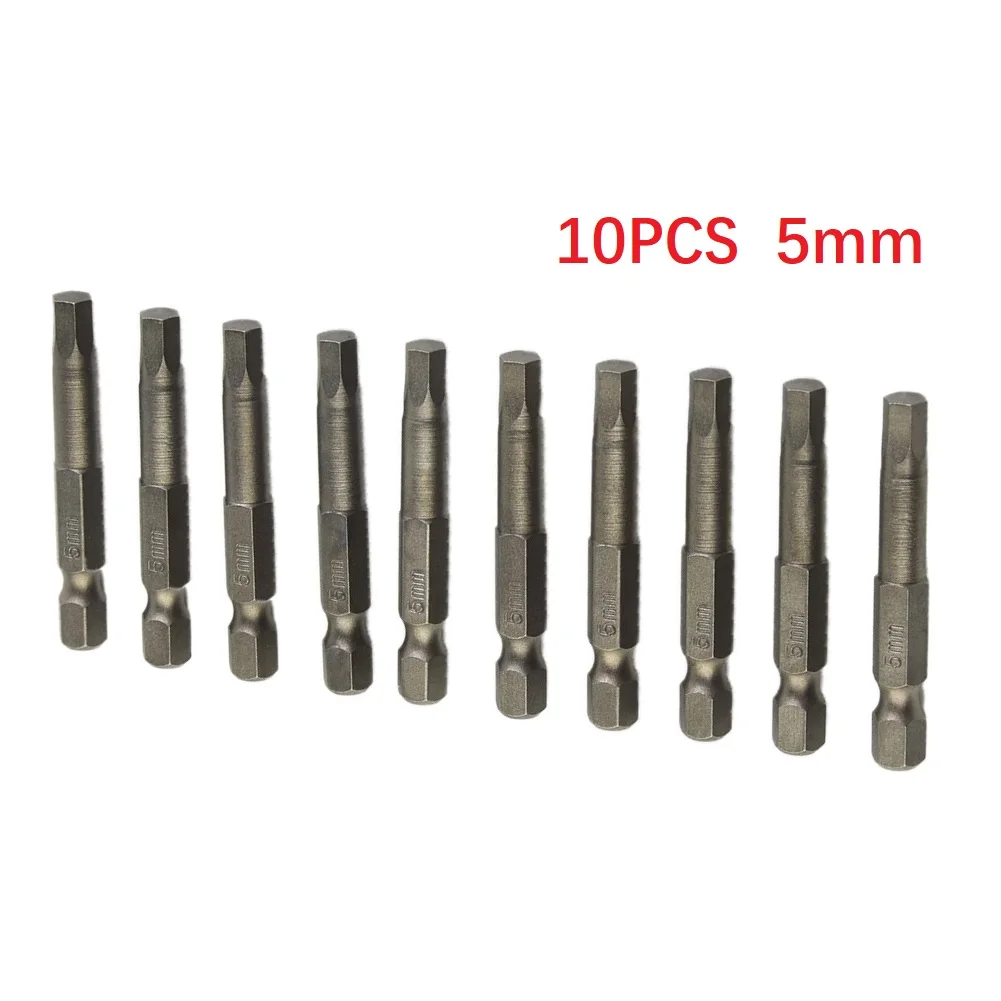 

10 шт. H5 Шестигранная электрическая отвертка 1/4 "шестигранный хвостовик отвертка ударная бита 50 мм для шнура аккумуляторных дрелей ударные г...