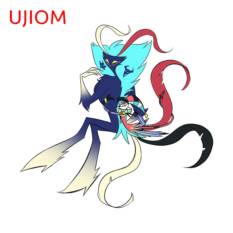 Виниловые водонепроницаемые наклейки на стену Ozzie Fizzarolli Helluva Boss 13 х12 4 см