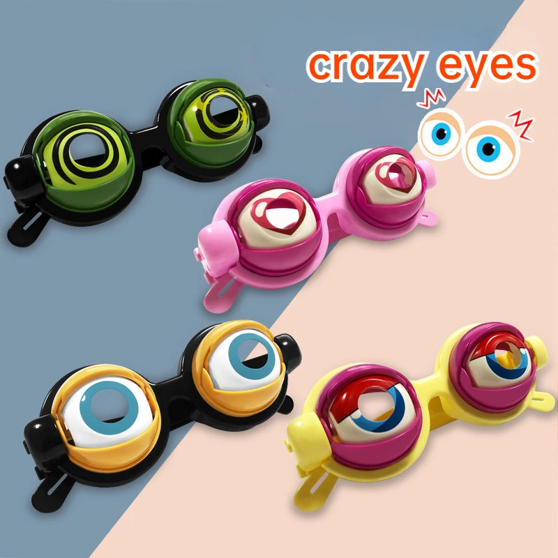 

4PC Crazy Big Eyes Glasses Novelty Toy Kids Cosplay Party Favors Funny Jokes Pranks Glasses Toy Plastic Glasses Birthday Gift