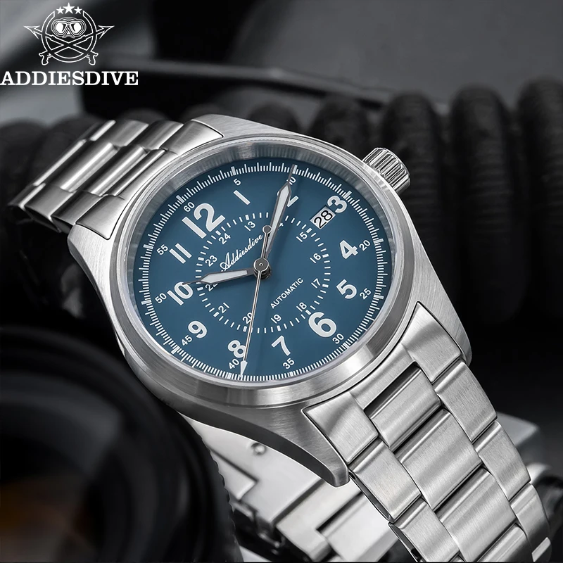 Часы ADDIESDIVE новое саппирное платье NH35 автоматические часы механические 39 мм