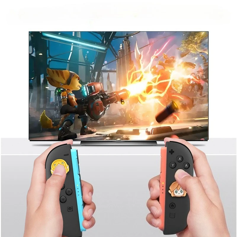 Фото 2/4 шт. силиконовые накладки на стики Legend of Zelda Link для контроллеров Nintendo Switch 2 JoyCon, 3D аналоговые накладки на джойстики №4