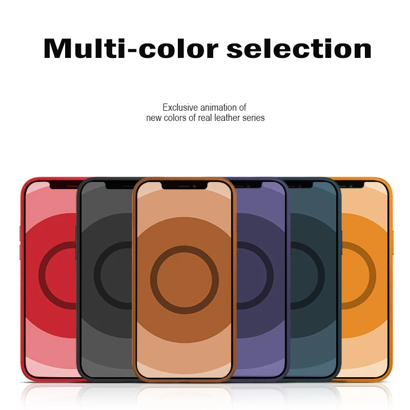 Original For Apple Magsafe Leather Magnetic Case For iPhone 12 13 Pro Max 12 13 Mini Case Wireless Charging Drop Protect Cover